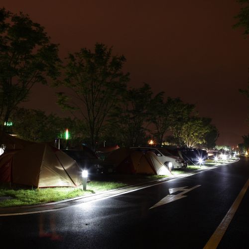 텐트 야영사이트 야경