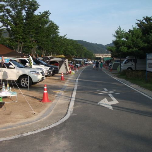 오늘아침 한탄강 오토캠핑장 (2011년 8월 28일 일요일)