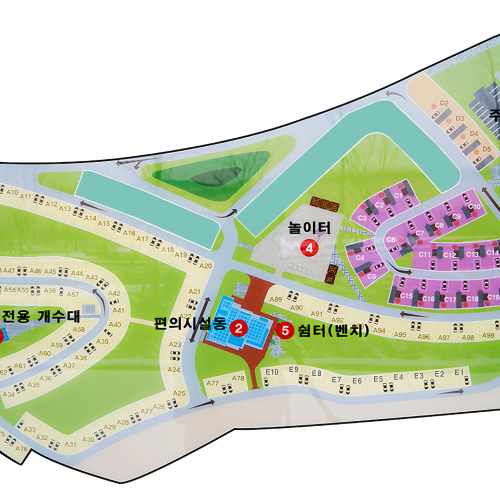 연천재인폭포 오토캠핑장 배치도